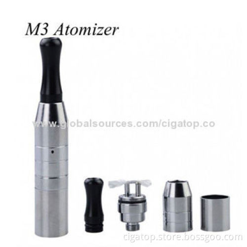 M3 Atomizer with Screw eGo Thread, Stainless Steel Design, High-quality